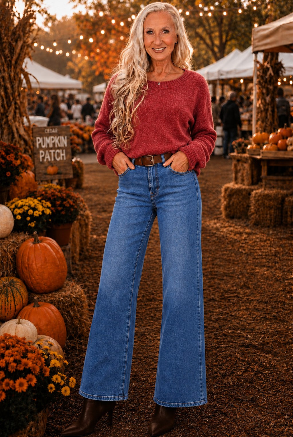 Hyfve Double Zero Chenille Crew Neck Sweater in Dark Red-Sweaters-Hyfve Double Zero-Deja Nu Boutique, Women's Fashion Boutique in Lampasas, Texas