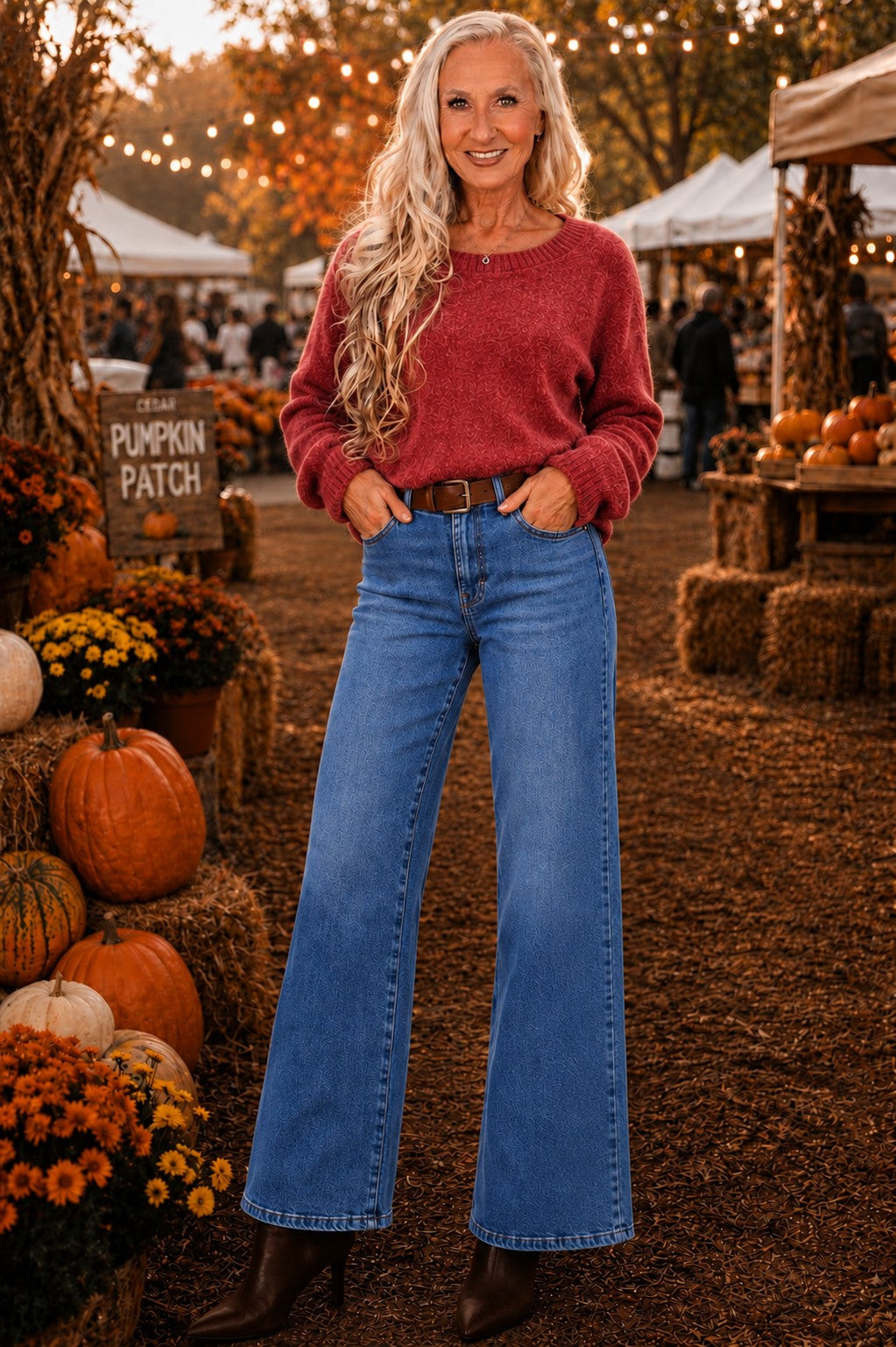 Hyfve Double Zero Chenille Crew Neck Sweater in Dark Red-Sweaters-Hyfve Double Zero-Deja Nu Boutique, Women's Fashion Boutique in Lampasas, Texas