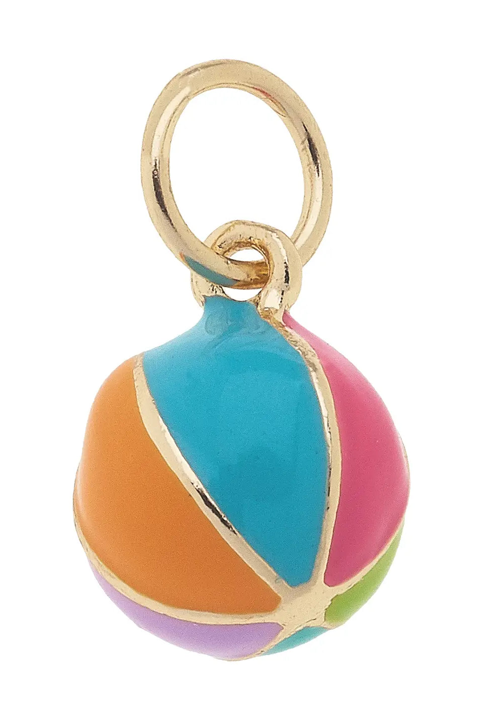 ๐๏ธ Canvas Style 3-D Beach Ball Charm โ Rainbow Multi-Charms-Canvas Style-Deja Nu Boutique, Women's Fashion Boutique in Lampasas, Texas
