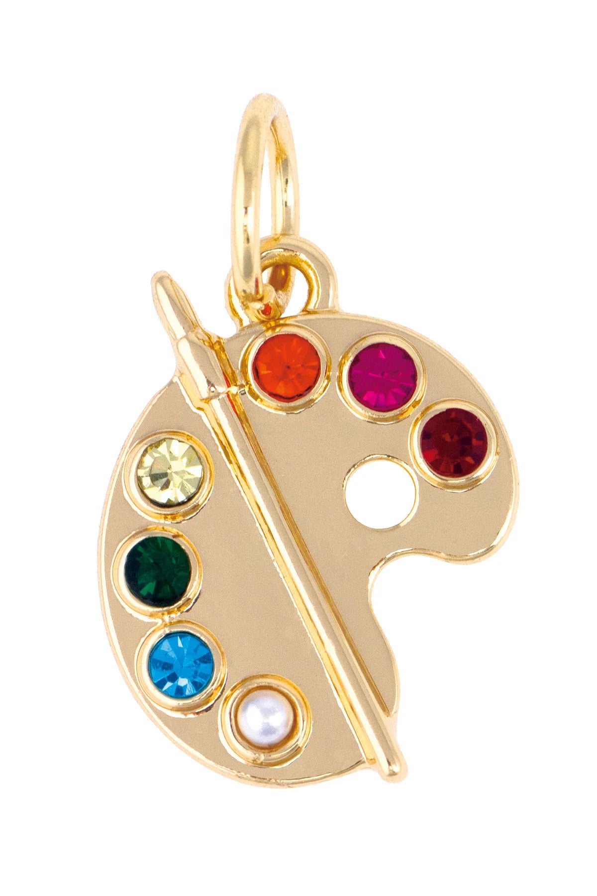 Canvas Style Artist Palette Charm in Shiny Gold 18K Triple Gold Plated-Charms-Canvas Style-Deja Nu Boutique, Women's Fashion Boutique in Lampasas, Texas
