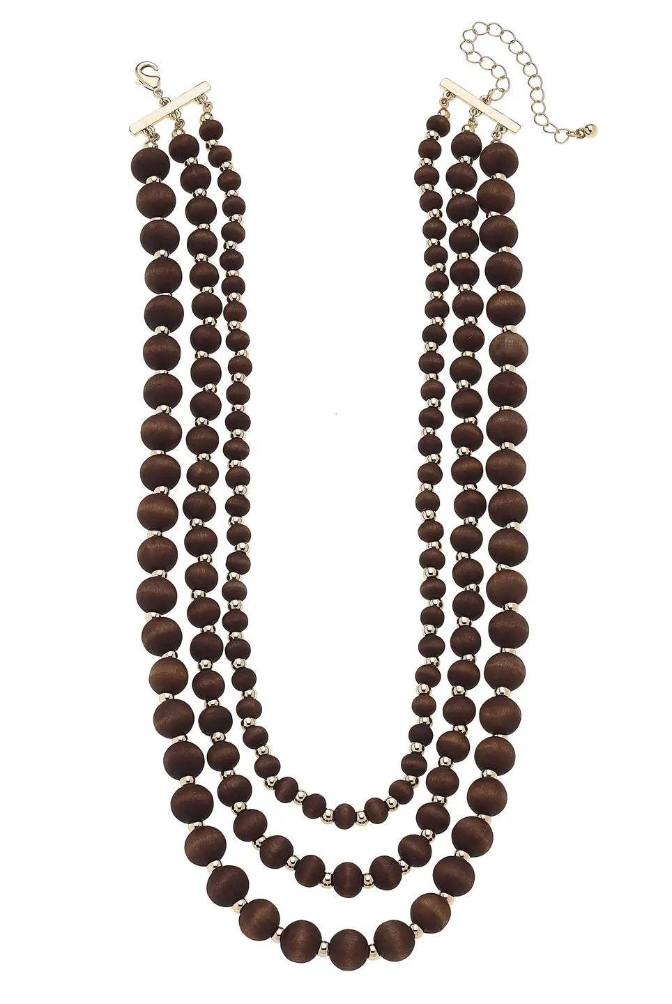 Canvas Style Aster Beaded Wood Necklace-Necklaces-Canvas Style-Deja Nu Boutique, Women's Fashion Boutique in Lampasas, Texas