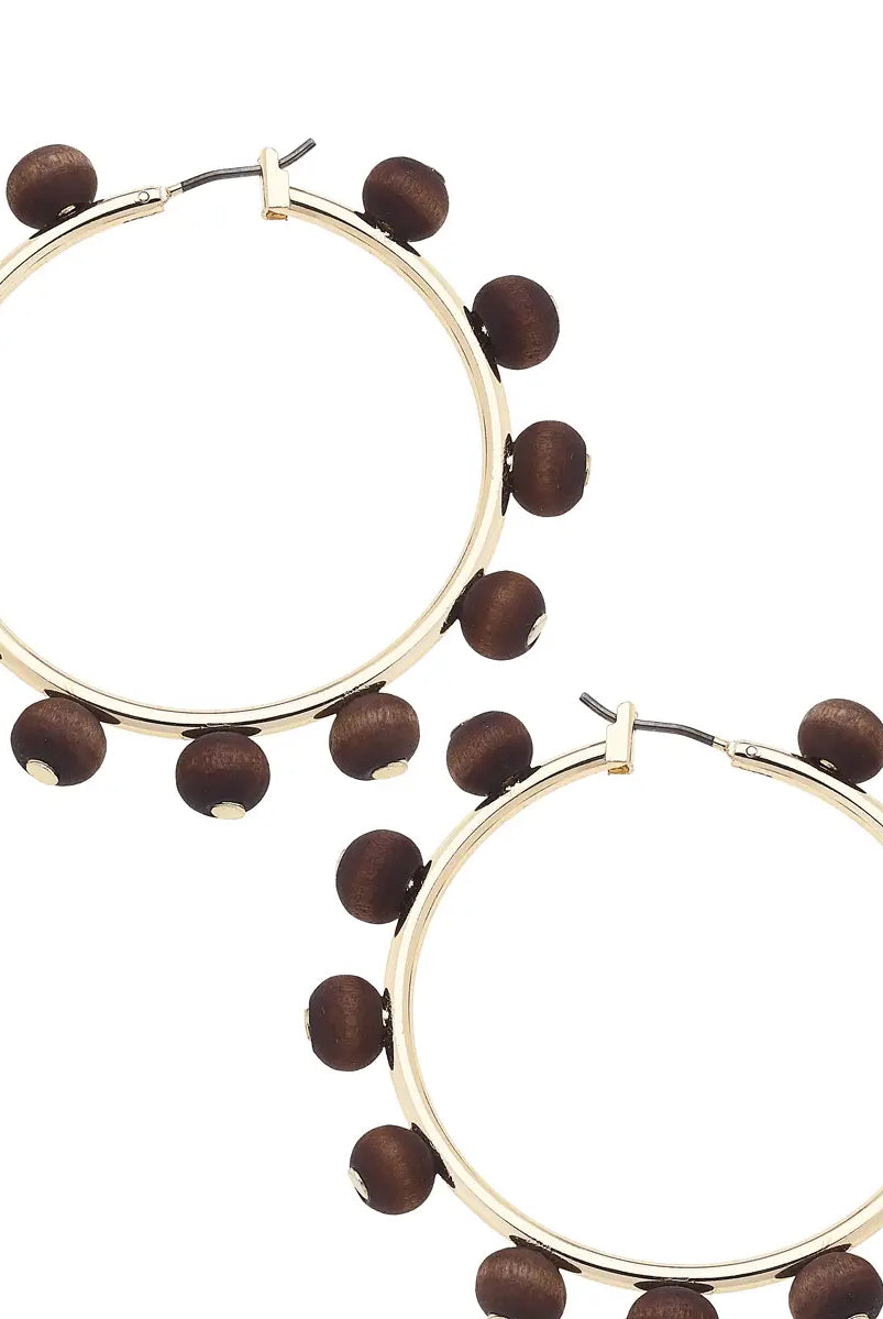 Canvas Style Autumn Wood Hoop Earrings-Earrings-Canvas Style-Deja Nu Boutique, Women's Fashion Boutique in Lampasas, Texas