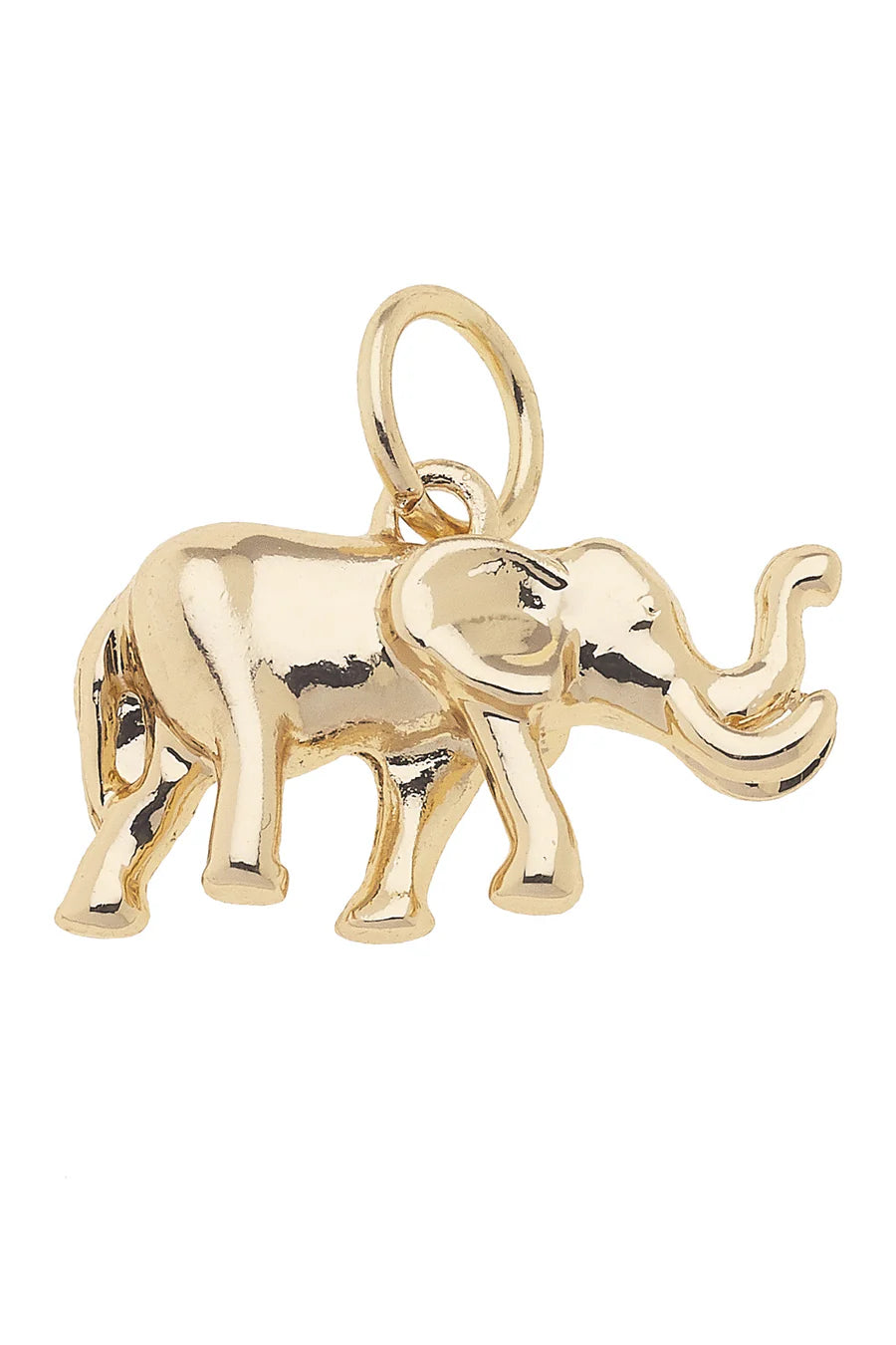 Canvas Style Elephant Charm in Shiny Gold with Polished Finish-Charms-Canvas Style-Deja Nu Boutique, Women's Fashion Boutique in Lampasas, Texas