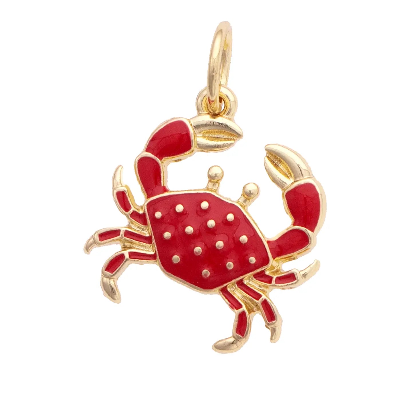 Canvas Style Enamel Crab Charm – Red-charm-Canvas Style-Deja Nu Boutique, Women's Fashion Boutique in Lampasas, Texas