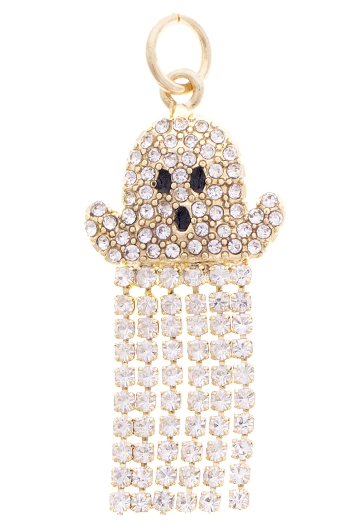 Canvas Style Ghost Pave Fringe Charm in Silver with Gold Plating-charm-Canvas Style-Deja Nu Boutique, Women's Fashion Boutique in Lampasas, Texas
