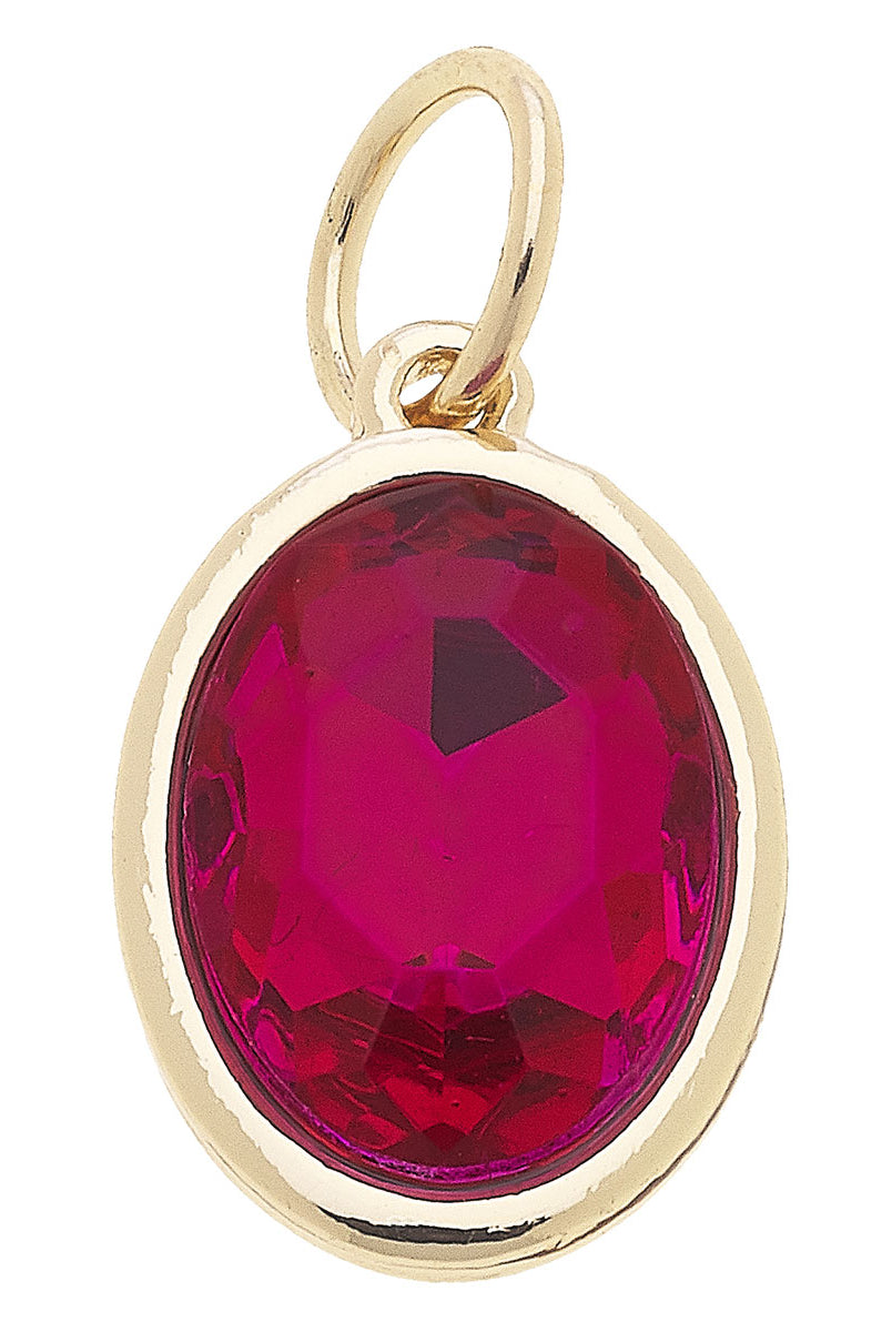 Canvas Style Glass Charm – Ruby or Blue Topaz-Charms-Canvas Style-Deja Nu Boutique, Women's Fashion Boutique in Lampasas, Texas