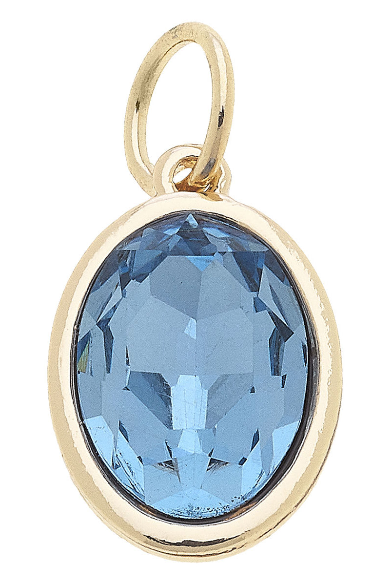 Canvas Style Glass Charm – Ruby or Blue Topaz-Charms-Canvas Style-Deja Nu Boutique, Women's Fashion Boutique in Lampasas, Texas