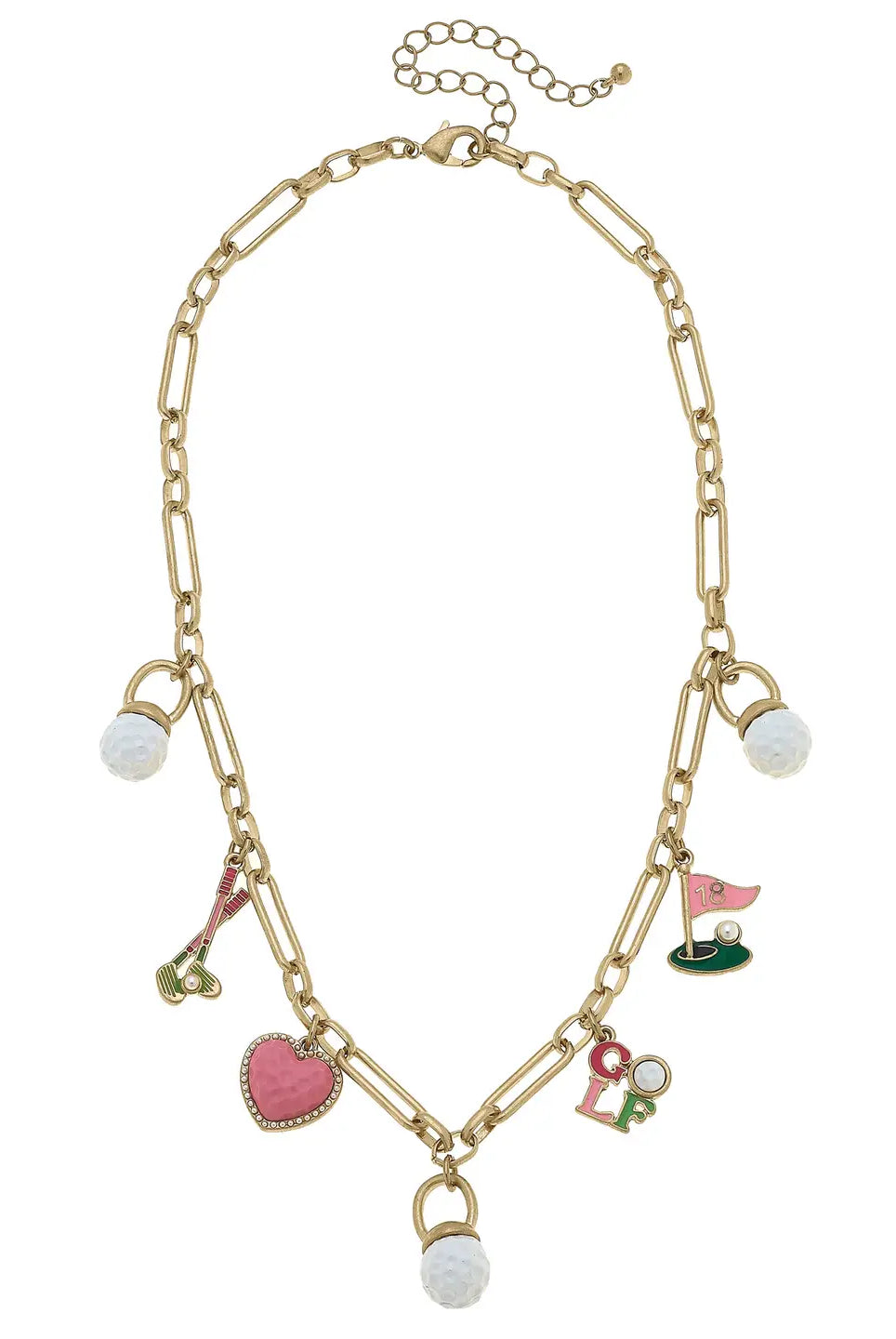 ⛳ Canvas Style Golf Charm Necklace – Driving Range-Inspired-Necklaces-Canvas Style-Deja Nu Boutique, Women's Fashion Boutique in Lampasas, Texas