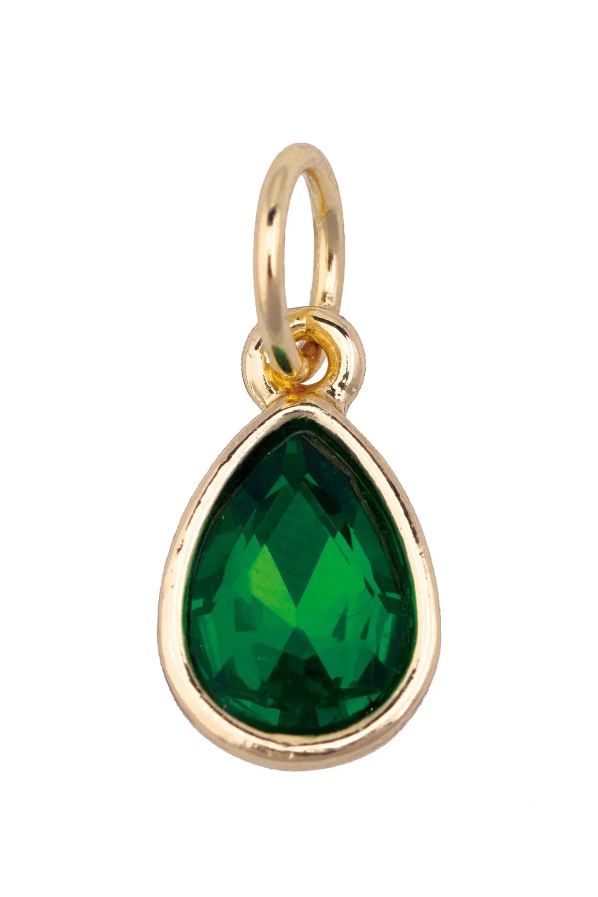 Canvas Style Green Rhinestone Teardrop Charm-charm-Canvas Style-Deja Nu Boutique, Women's Fashion Boutique in Lampasas, Texas