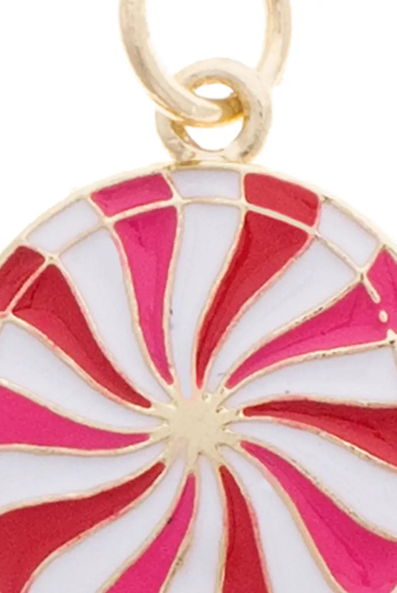 Canvas Style Holiday Peppermint Enamel Charm-charm-Canvas Style-Deja Nu Boutique, Women's Fashion Boutique in Lampasas, Texas