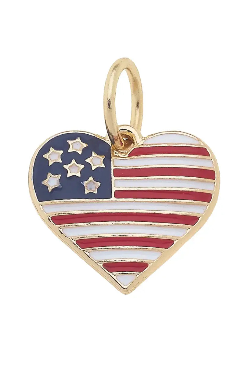 โญ Canvas Style I Heart America Charm โ Red, White & Blue-Charms-Canvas Style-Deja Nu Boutique, Women's Fashion Boutique in Lampasas, Texas