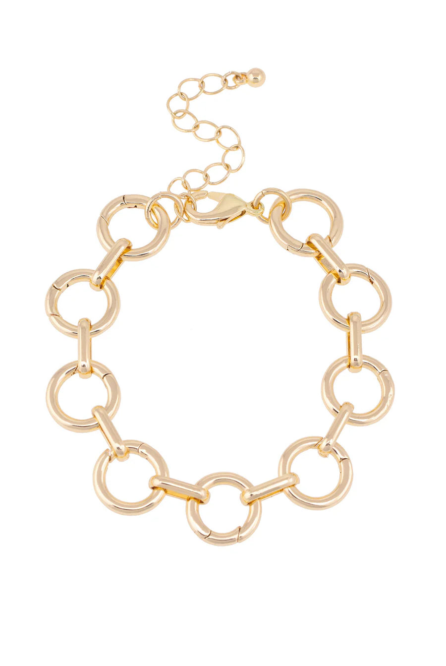 Canvas Style Juliette Charm Collector Bracelet Base in Shiny Gold-charm bracelet-Canvas Style-Deja Nu Boutique, Women's Fashion Boutique in Lampasas, Texas
