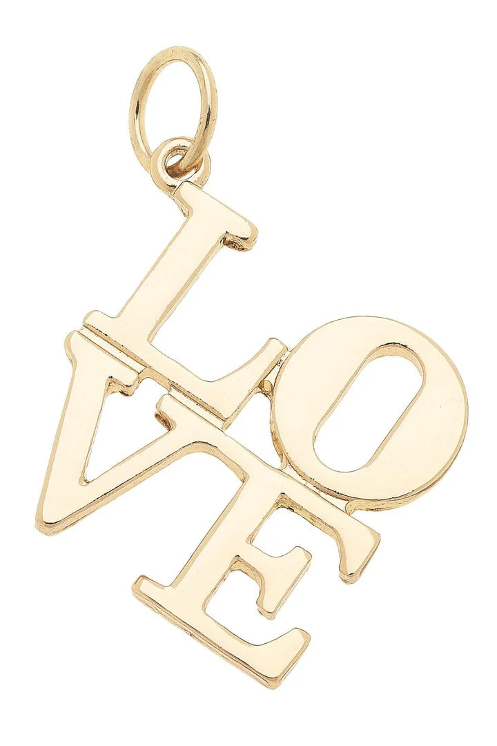 Canvas Style LOVE Stacked Charm in Shiny Gold-Charms-Canvas Style-Deja Nu Boutique, Women's Fashion Boutique in Lampasas, Texas