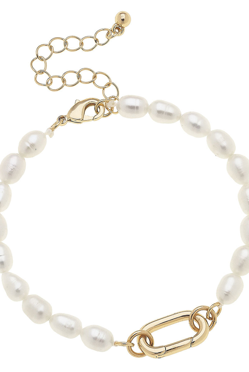 Canvas Style Piper Freshwater Pearl Charm Bracelet Base in Ivory-charm necklace-Canvas Style-Deja Nu Boutique, Women's Fashion Boutique in Lampasas, Texas