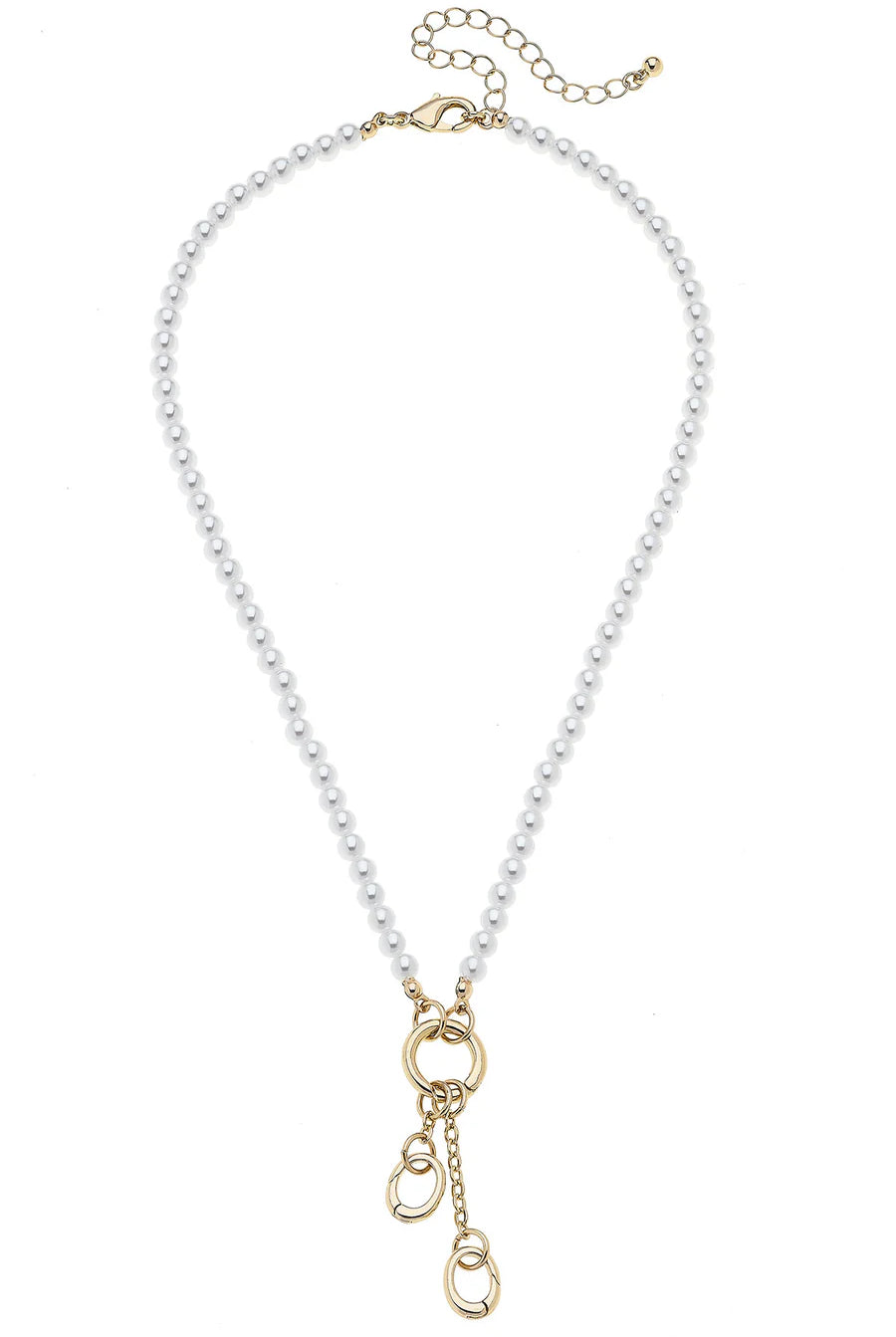 Canvas Style Teddy Pearl Beaded Necklace Base in Ivory-charm necklace-Canvas Style-Deja Nu Boutique, Women's Fashion Boutique in Lampasas, Texas