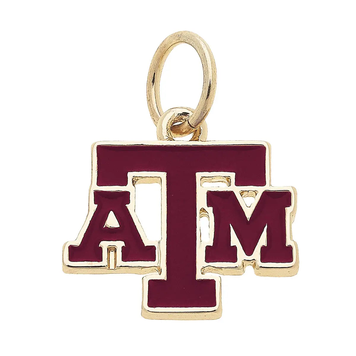 ❤️🔥 Canvas Style Texas A&M Aggies Enamel Logo Charm – Maroon & Gold-Charms-Canvas Style-Deja Nu Boutique, Women's Fashion Boutique in Lampasas, Texas