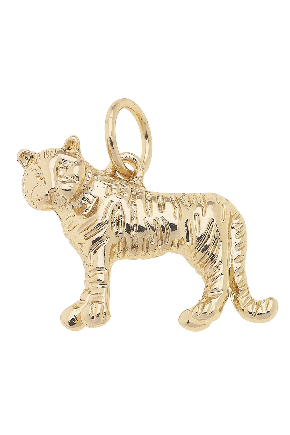 Canvas Style Tiger Charm in Shiny Gold with Polished Finish-Charms-Canvas Style-Deja Nu Boutique, Women's Fashion Boutique in Lampasas, Texas