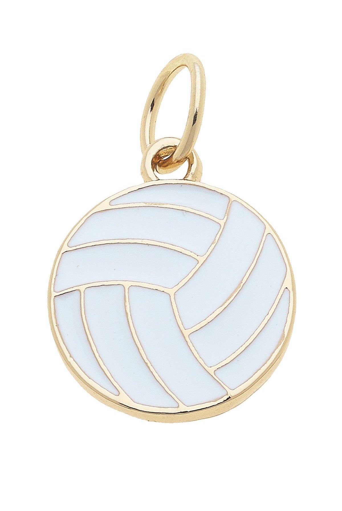 Canvas Style Volleyball Enamel Charm-Charms-Canvas Style-Deja Nu Boutique, Women's Fashion Boutique in Lampasas, Texas