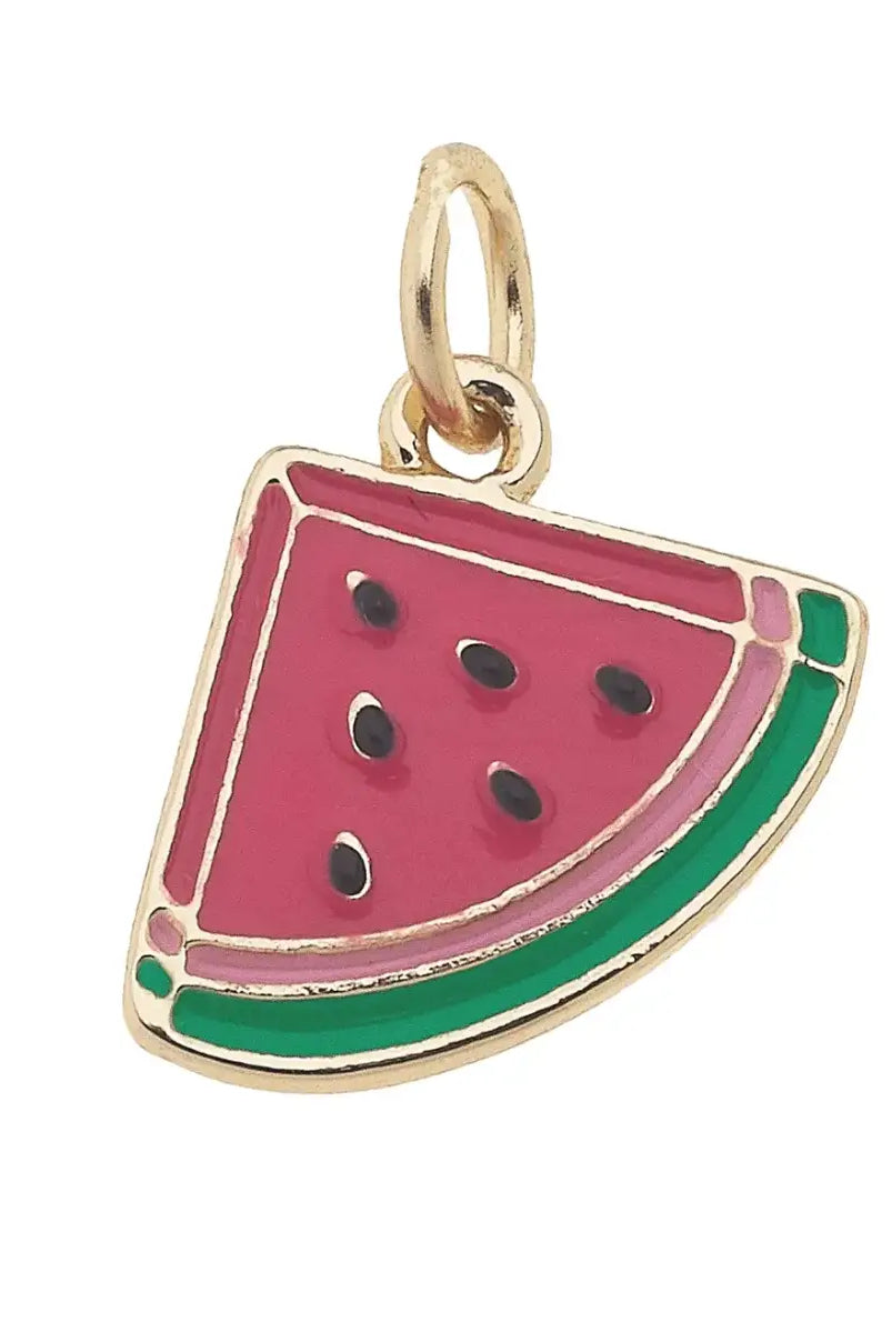 ๐ Canvas Style Watermelon Slice Charm โ Red, Pink & Green-Charms-Canvas Style-Deja Nu Boutique, Women's Fashion Boutique in Lampasas, Texas
