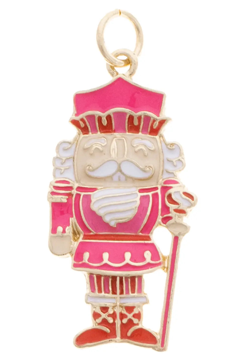 Canvas Style Nutcracker Enamel Charm in Pink, Red-charm-Canvas Style-Deja Nu Boutique, Women's Fashion Boutique in Lampasas, Texas