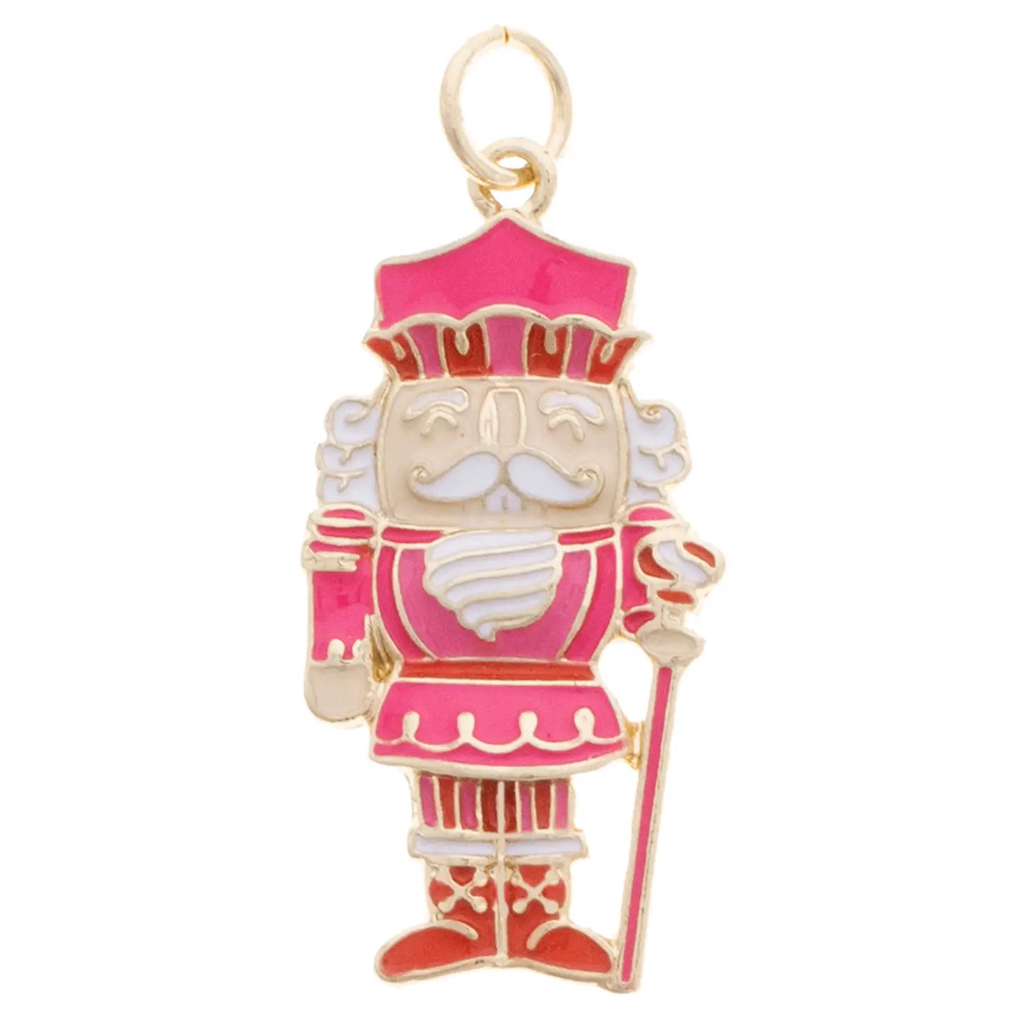 Canvas Style Nutcracker Enamel Charm in Pink, Red-charm-Canvas Style-Deja Nu Boutique, Women's Fashion Boutique in Lampasas, Texas