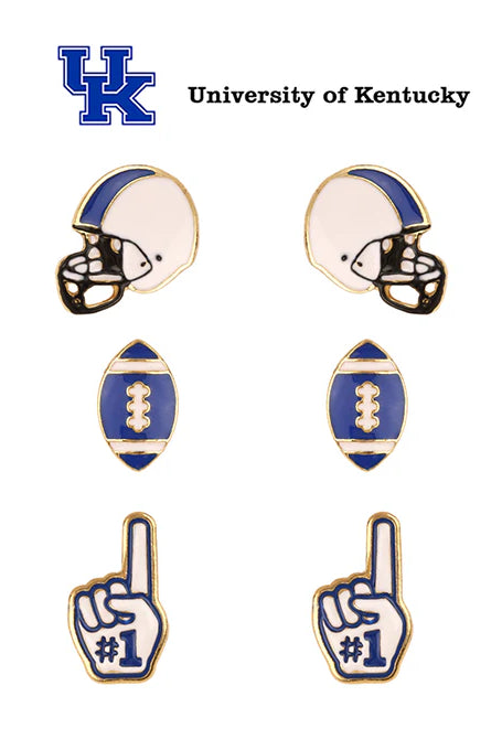 Chic & Cool Gameday 3-Pair Stud Earring Set – Helmet, Football & #1 Foam Finger-Earrings-Chic & Cool-Deja Nu Boutique, Women's Fashion Boutique in Lampasas, Texas
