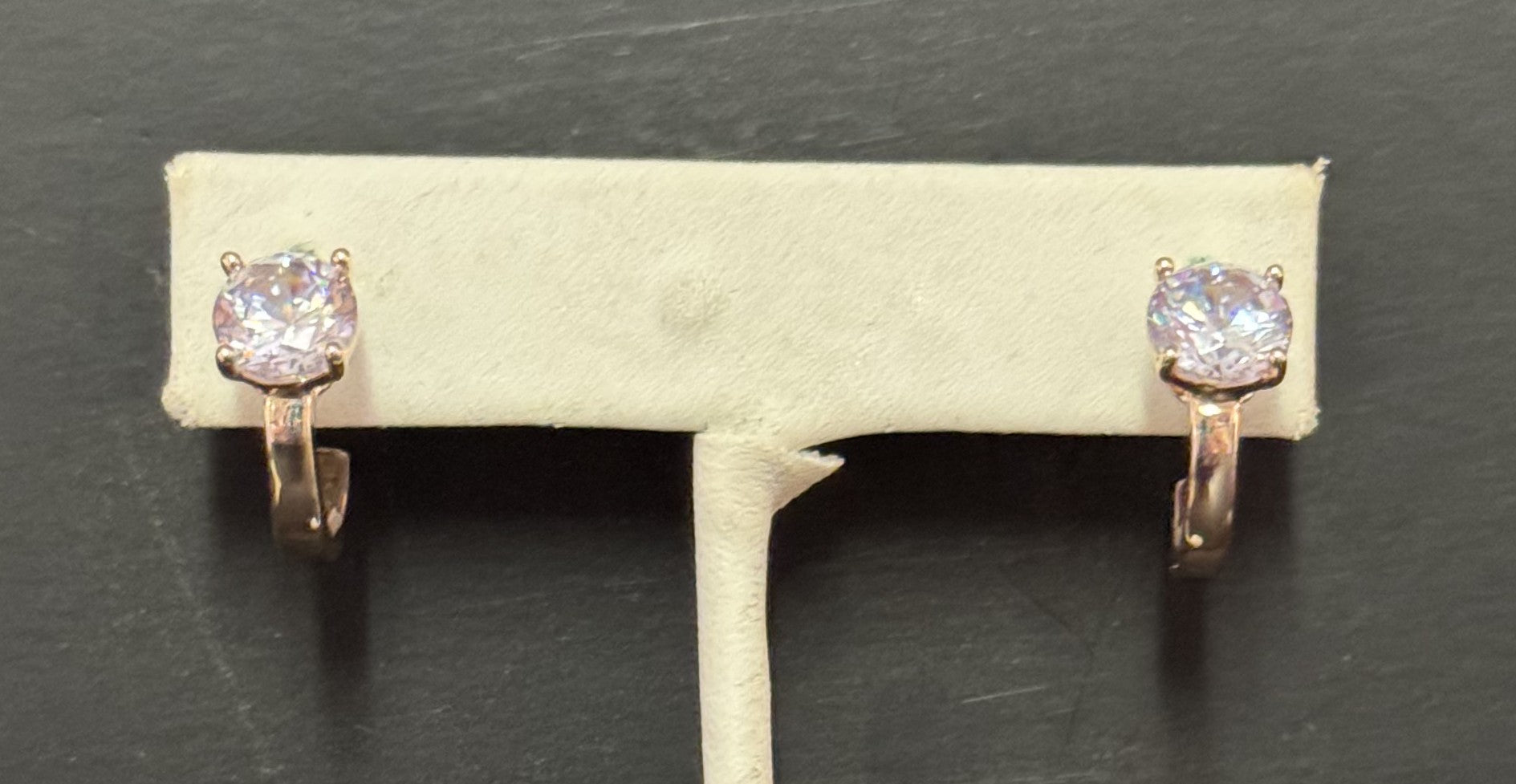 Classic Crystal Solitaire Hoop Earrings In Gold or Silver-Earrings-Deja Nu Tx-Deja Nu Boutique, Women's Fashion Boutique in Lampasas, Texas