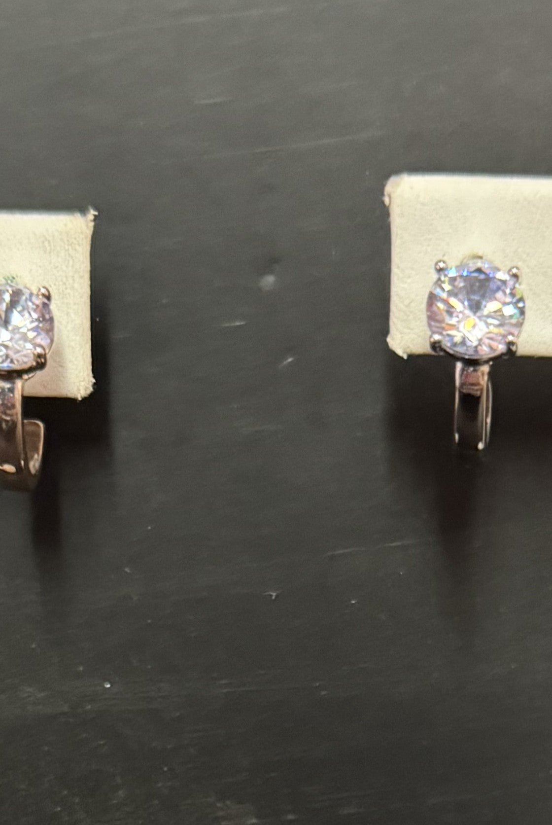 Classic Crystal Solitaire Hoop Earrings In Gold or Silver-Earrings-Deja Nu Tx-Deja Nu Boutique, Women's Fashion Boutique in Lampasas, Texas