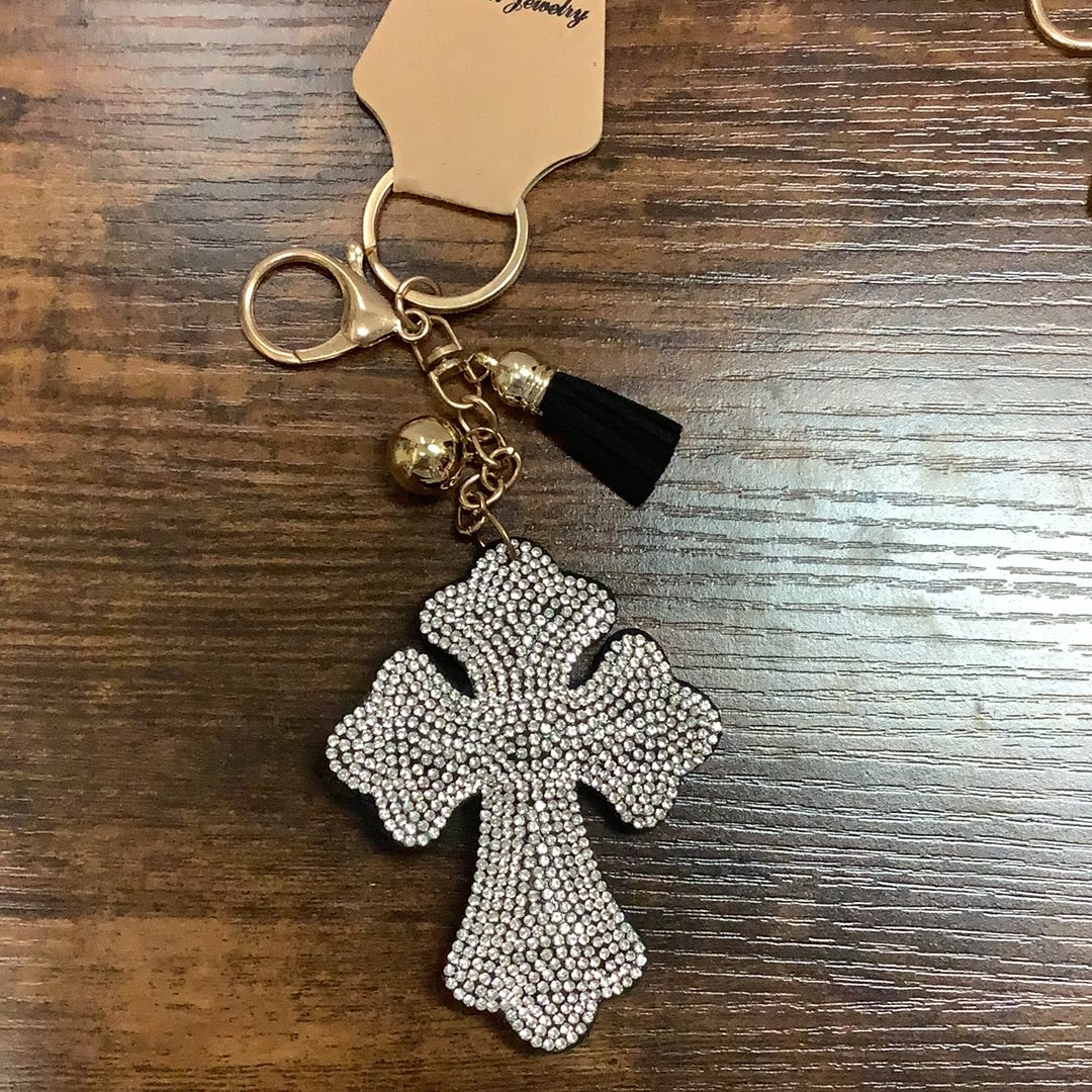 ✨ Crystal Cross Purse Charm – Faith & Flash All in One!-purse charm-Deja Nu Tx-Deja Nu Boutique, Women's Fashion Boutique in Lampasas, Texas