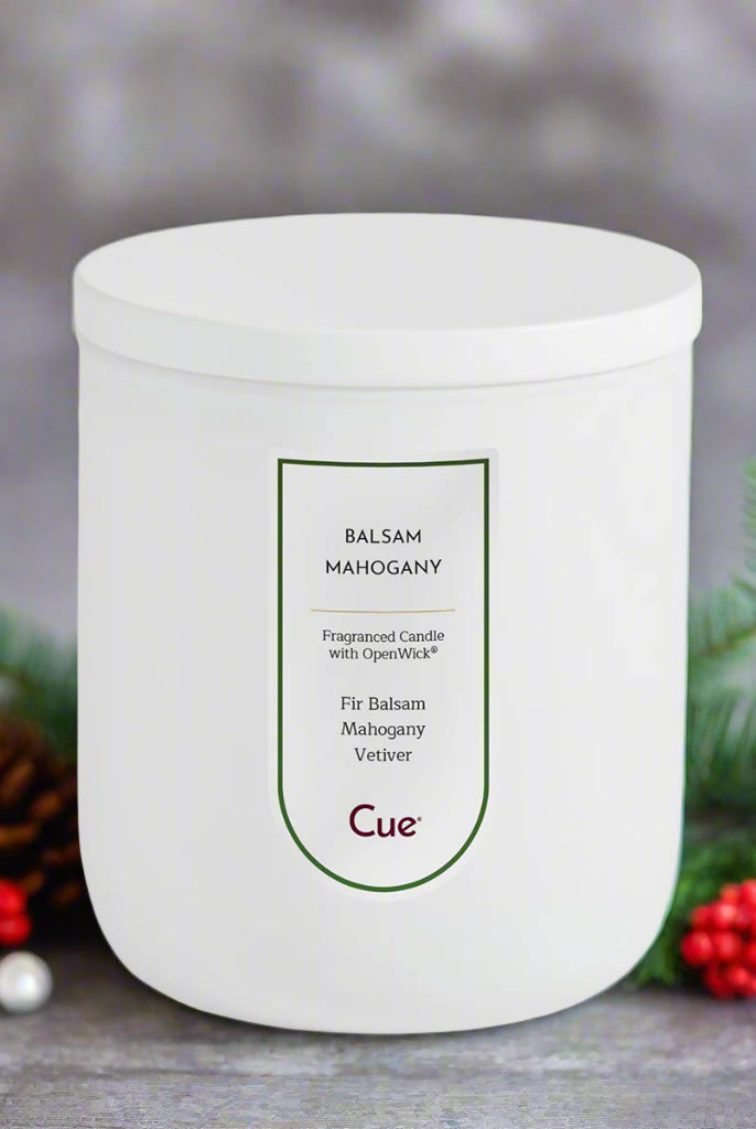 Cue Balsam Mahogany Candle Holiday Collection-Candle-Cue-Deja Nu Boutique, Women's Fashion Boutique in Lampasas, Texas