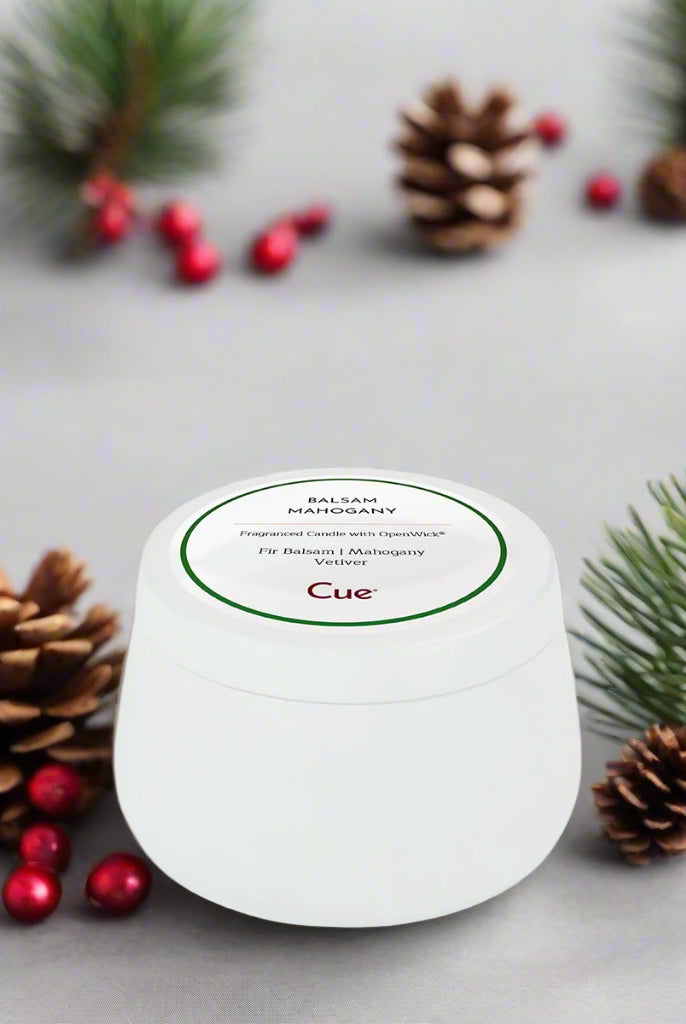Cue Balsam Mahogany Candle Holiday Collection-Candle-Cue-Deja Nu Boutique, Women's Fashion Boutique in Lampasas, Texas