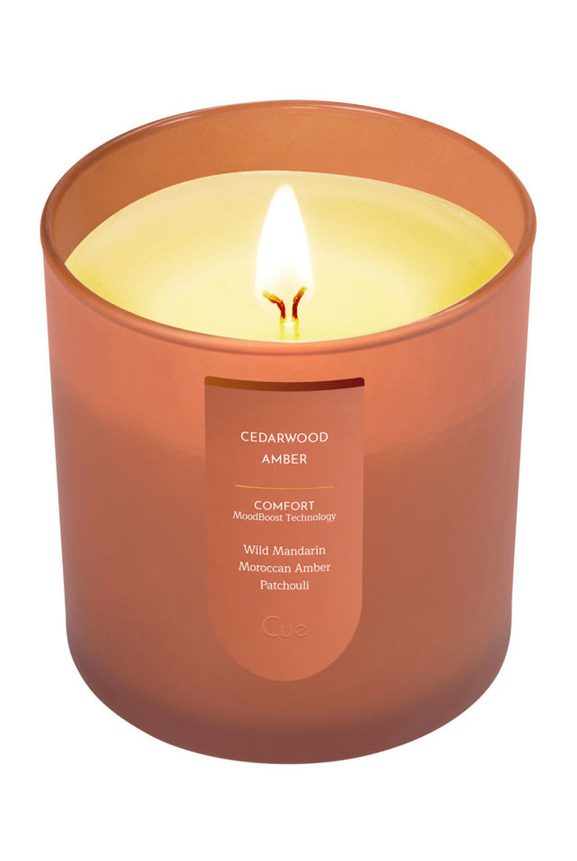 Cue Cedarwood Amber 8.5oz Candle | Comfort Wellness Collection-Candle-Cue-Deja Nu Boutique, Women's Fashion Boutique in Lampasas, Texas