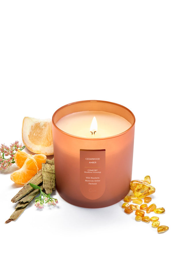Cue Cedarwood Amber 8.5oz Candle | Comfort Wellness Collection-Candle-Cue-Deja Nu Boutique, Women's Fashion Boutique in Lampasas, Texas