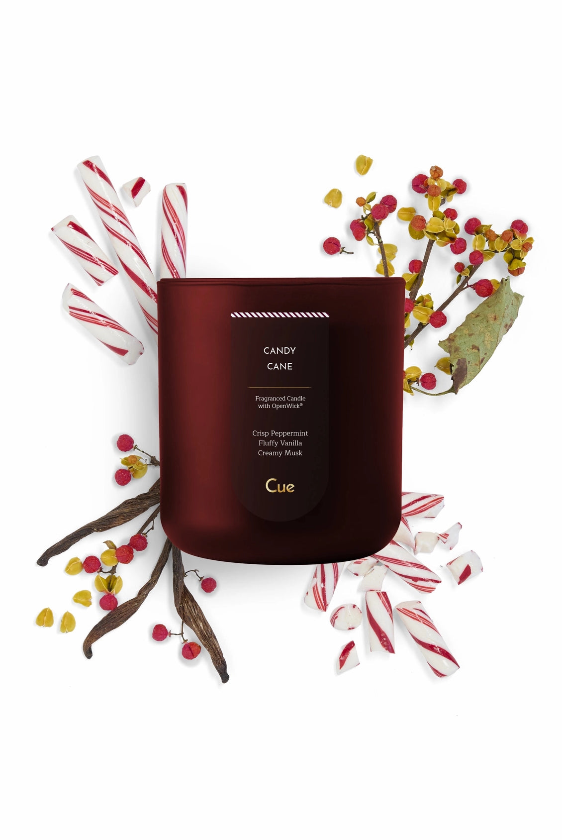 Cue Red Candy Cane Candle Holiday Collection-Candle-Cue-Deja Nu Boutique, Women's Fashion Boutique in Lampasas, Texas