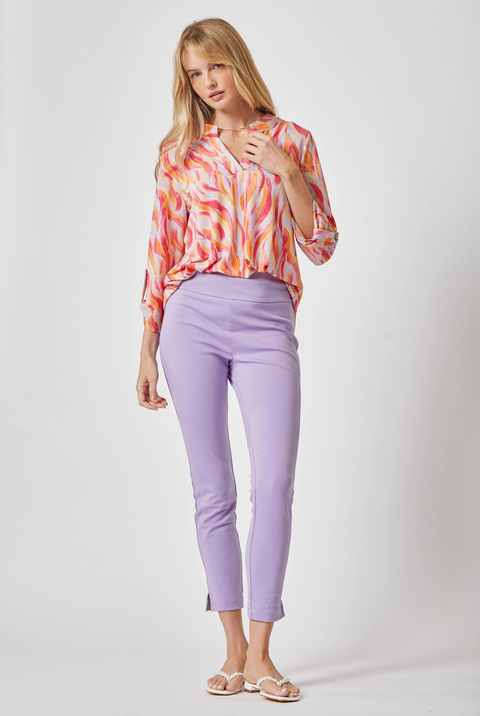 Dear Scarlett Lizzy Lavender Tunic Top-Tops-Dear Scarlett-Deja Nu Boutique, Women's Fashion Boutique in Lampasas, Texas