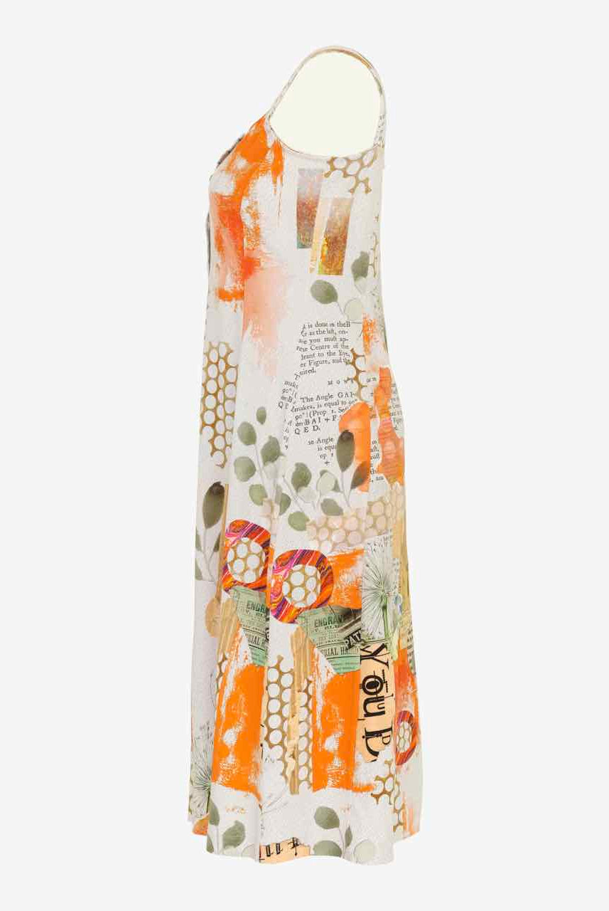 Dolcezza Simply Art “Big Changes” Midi Dress By Gina Startup (24715)-Dresses-Dolcezza-Deja Nu Boutique, Women's Fashion Boutique in Lampasas, Texas