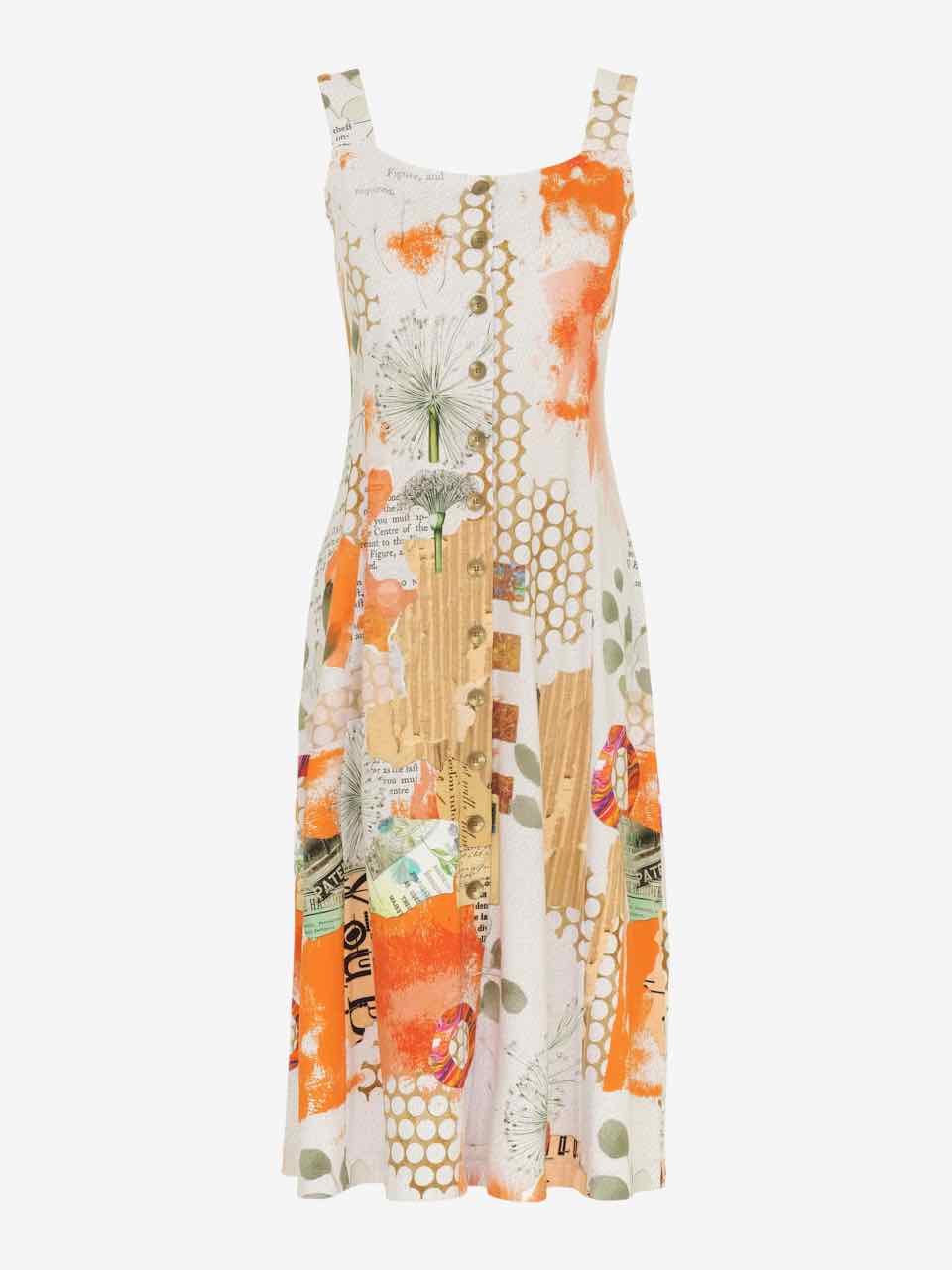 Dolcezza Simply Art “Big Changes” Midi Dress By Gina Startup (24715)-Dresses-Dolcezza-Deja Nu Boutique, Women's Fashion Boutique in Lampasas, Texas