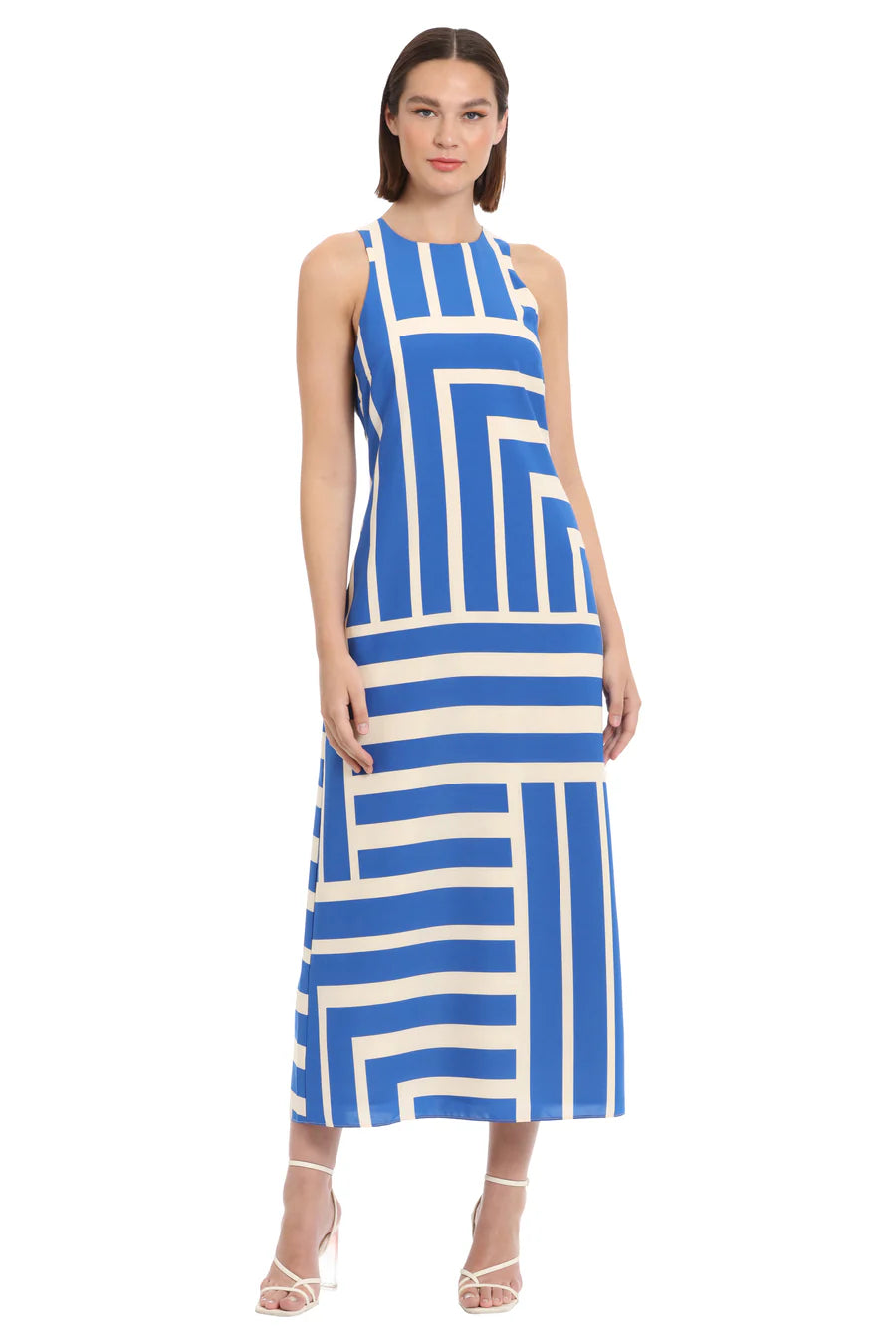 Donna Morgan Quincy Geometric Print Maxi Dress-Maxi Dresses-Donna Morgan-Deja Nu Boutique, Women's Fashion Boutique in Lampasas, Texas