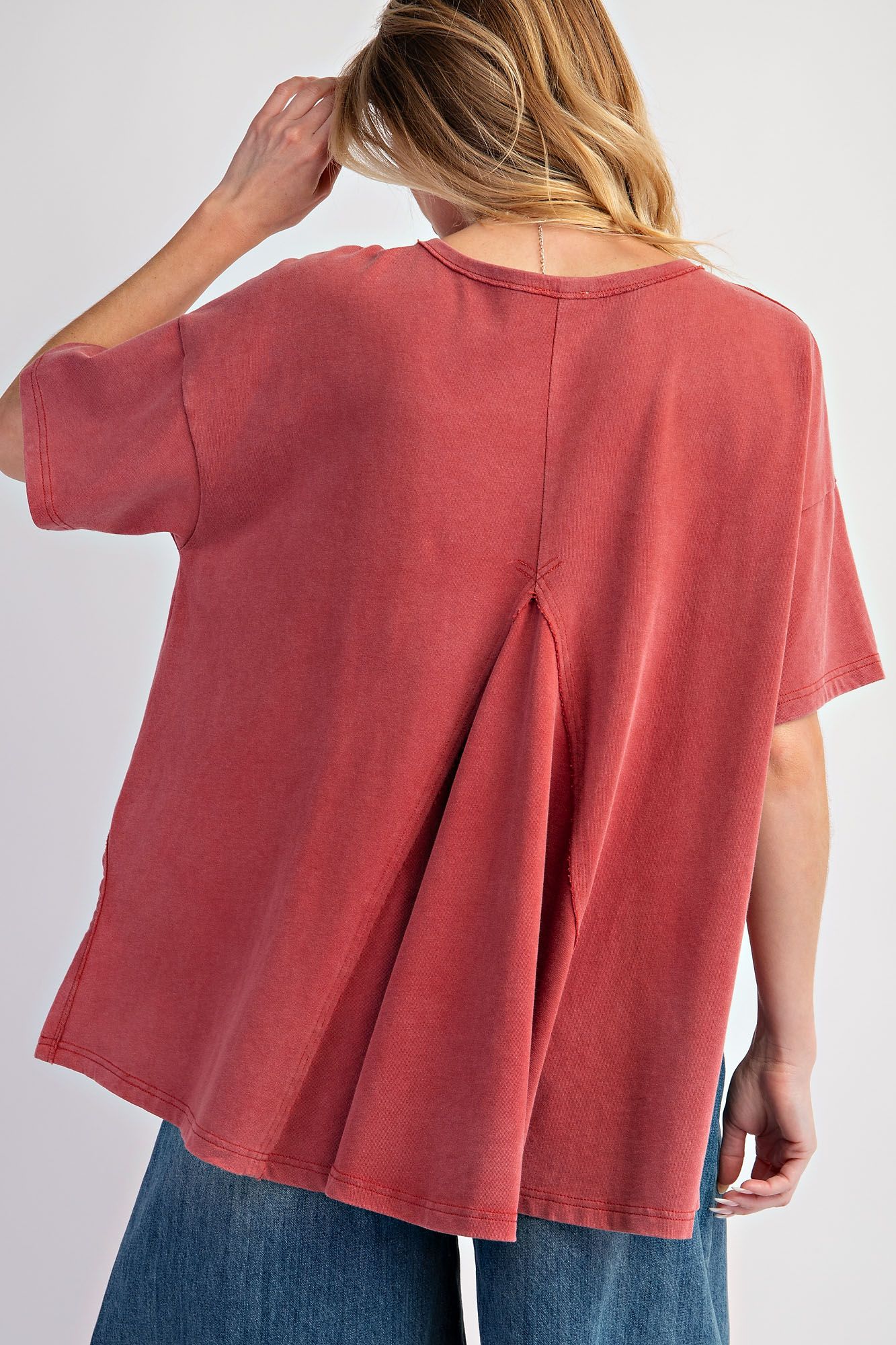 Easel Star Studded Patch Mineral Washed Top Plus-Curvy/Plus Tops-Easel-Deja Nu Boutique, Women's Fashion Boutique in Lampasas, Texas