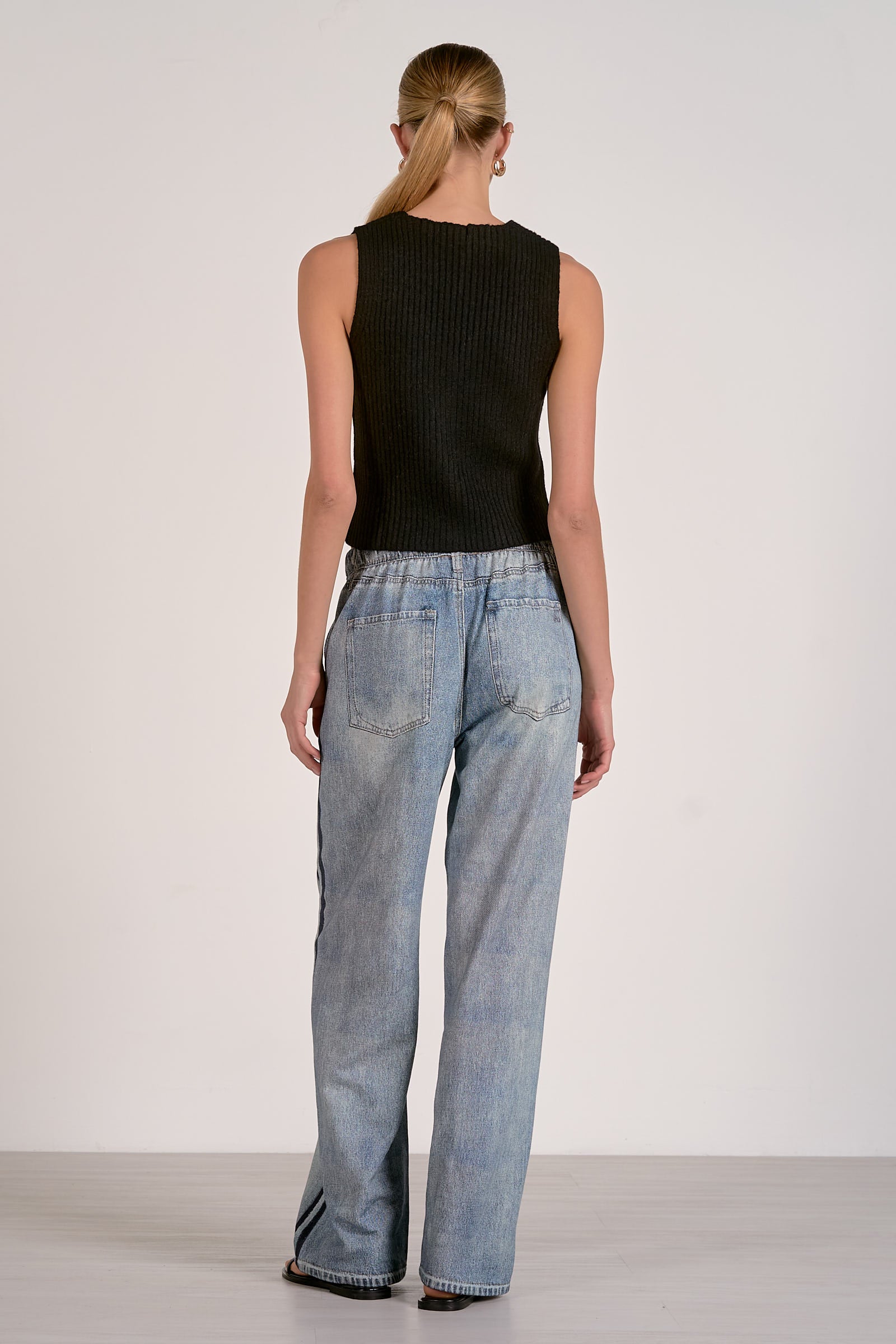 Elan Jojo Track Sweatpant Jean-Bottoms-Elan-Deja Nu Boutique, Women's Fashion Boutique in Lampasas, Texas