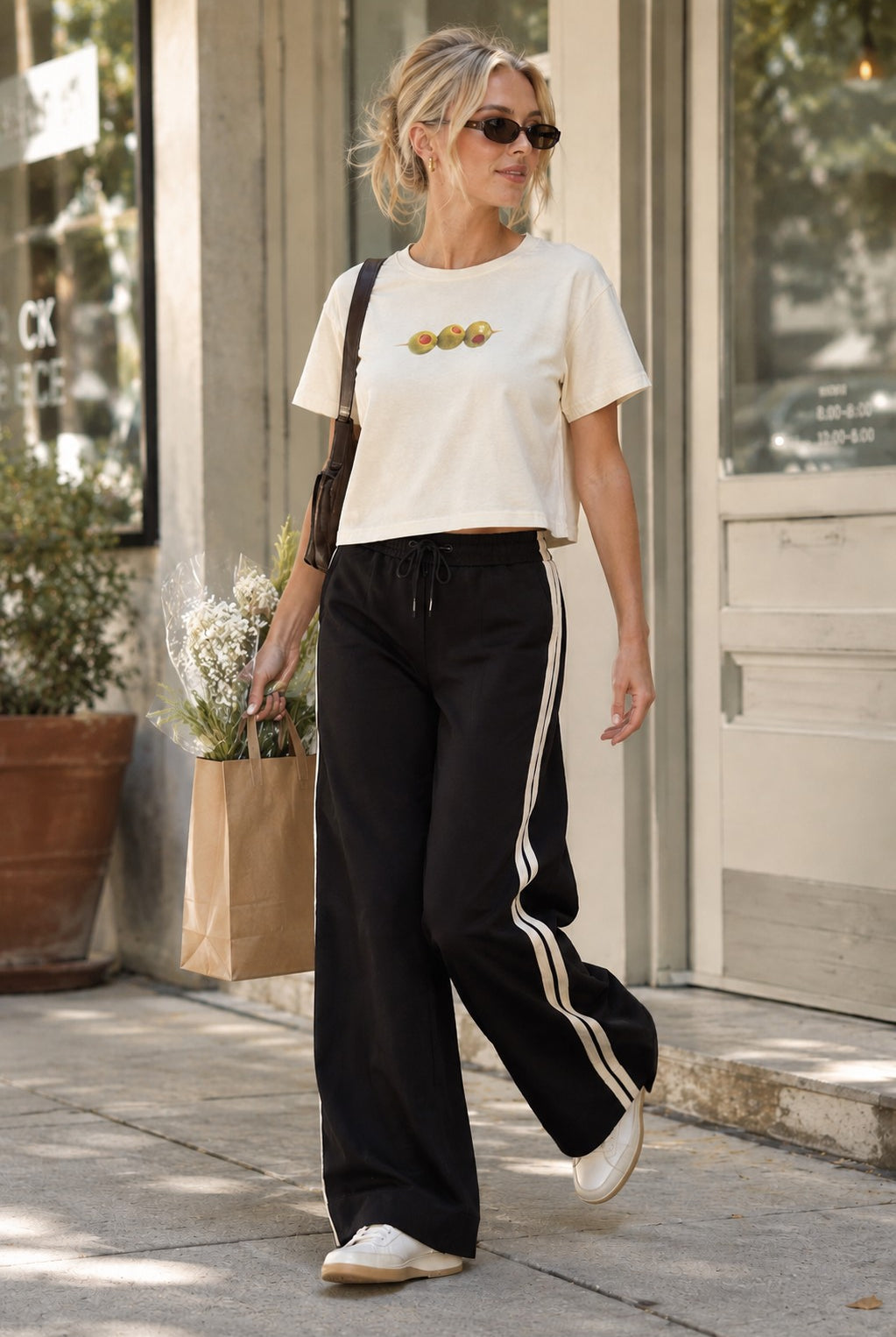 Elan Black Natural Track Pants-Pants-Elan-Deja Nu Boutique, Women's Fashion Boutique in Lampasas, Texas