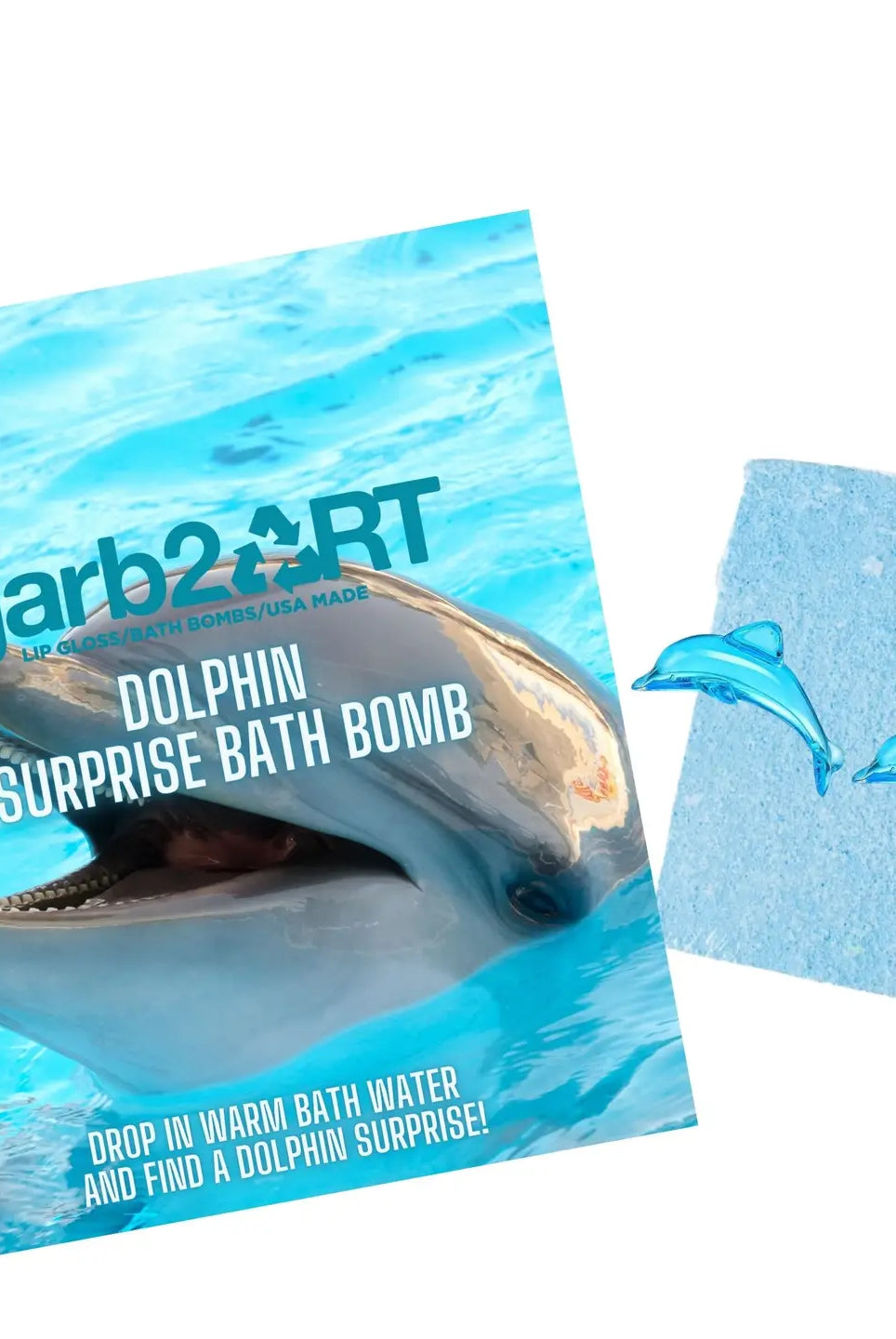 GARB2ART Dolphin Surprise Bath Bomb – Toy Inside!-Bath Bomb-GARB2ART-Deja Nu Boutique, Women's Fashion Boutique in Lampasas, Texas
