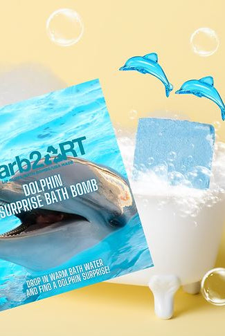 GARB2ART Dolphin Surprise Bath Bomb – Toy Inside!-Bath Bomb-GARB2ART-Deja Nu Boutique, Women's Fashion Boutique in Lampasas, Texas