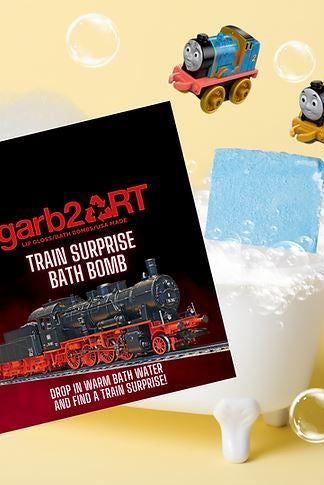 GARB2ART Train Surprise Bath Bomb – All Aboard for Bath Time Fun!-Bath Bomb-GARB2ART-Deja Nu Boutique, Women's Fashion Boutique in Lampasas, Texas