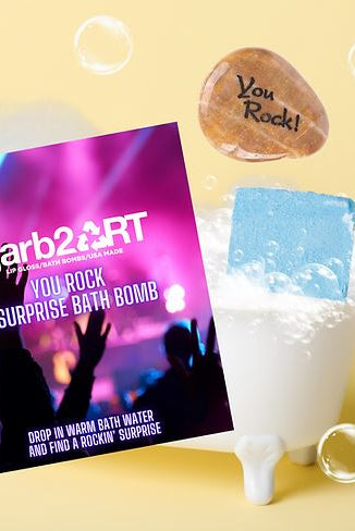 GARB2ART You Rock Surprise Bath Bomb – Rock-Inspired Fun Inside!-Bath Bomb-GARB2ART-Deja Nu Boutique, Women's Fashion Boutique in Lampasas, Texas