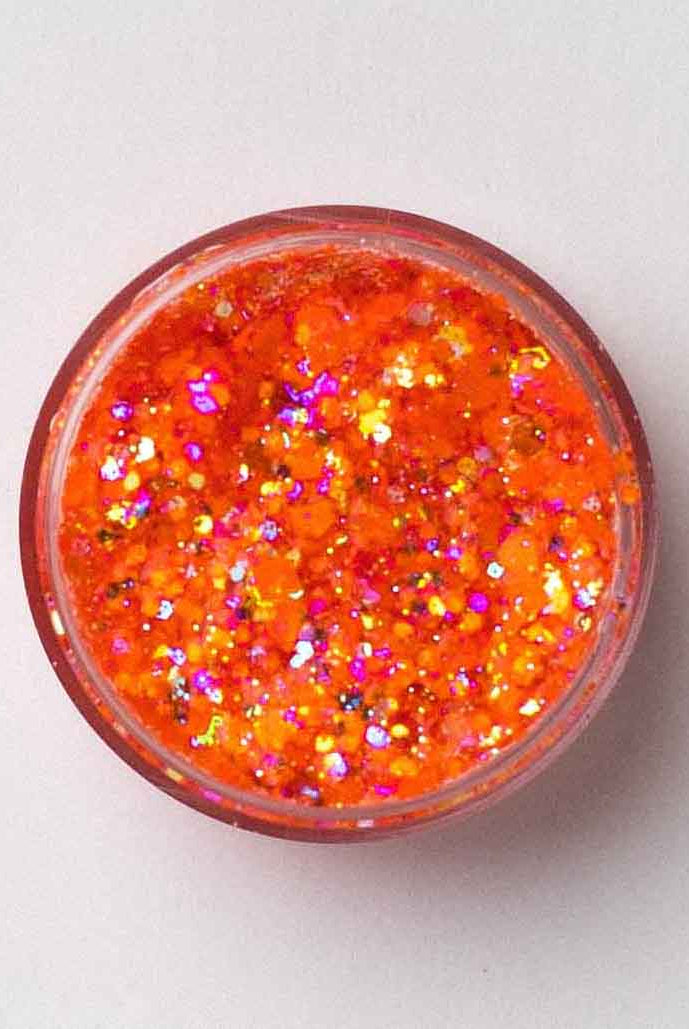Galexie Glister Orange Glow Neon Orange Glitter Gel - Hair, Face, Body Glitter Gel-Cosmetics-Galexie Glister-Deja Nu Boutique, Women's Fashion Boutique in Lampasas, Texas