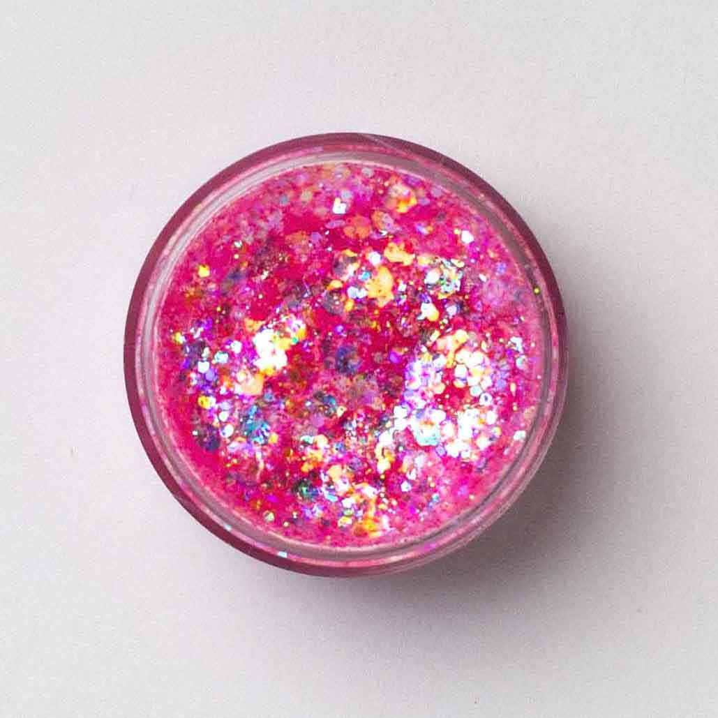 Galexie Glister Pink Glow" Neon Pink Glitter Gel - Hair, Face, Body Glitter Gel-Cosmetics-Galexie Glister-Deja Nu Boutique, Women's Fashion Boutique in Lampasas, Texas