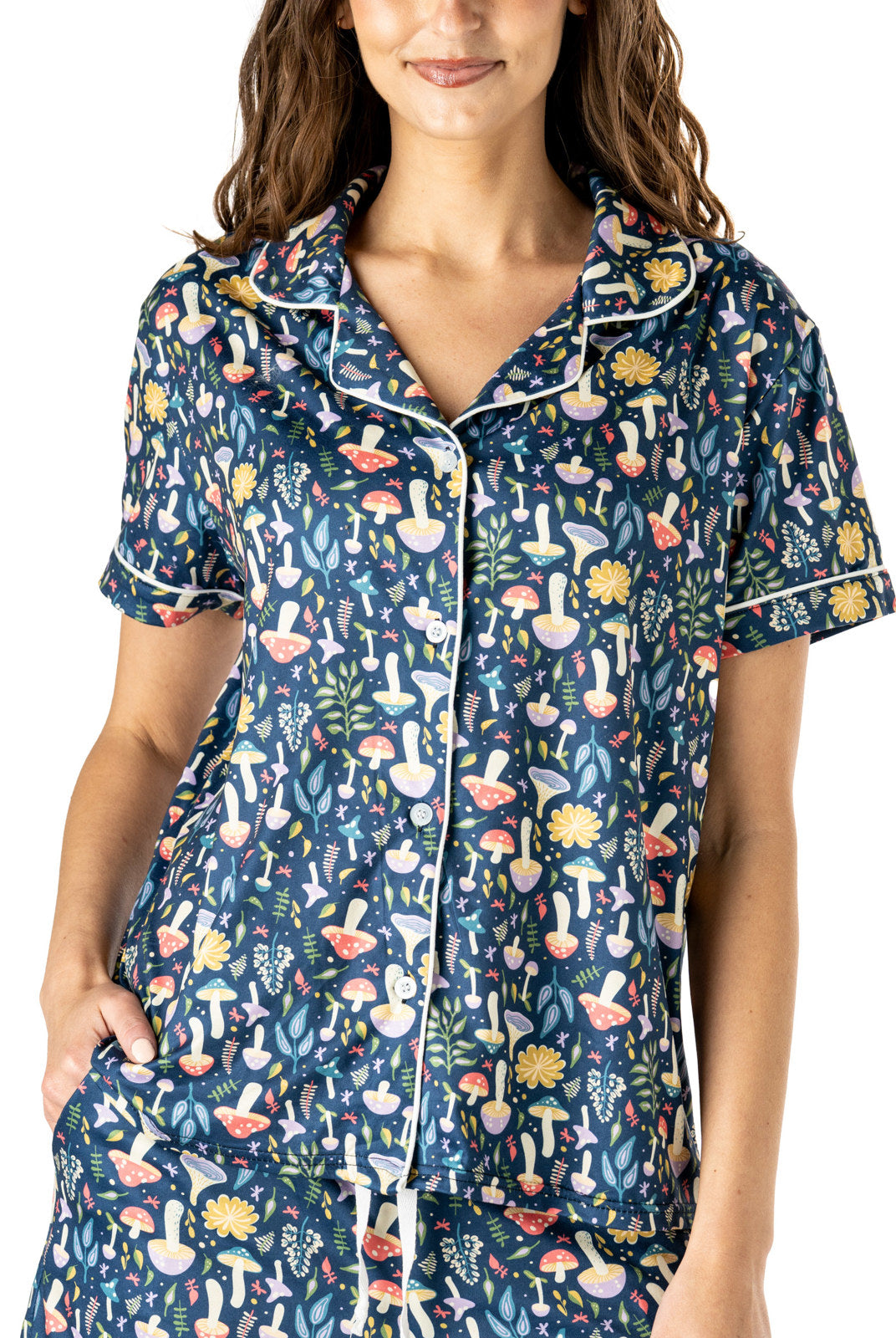 Hello Mello® Down to Earth Pajama Top-Pajamas-Hello Mello-Deja Nu Boutique, Women's Fashion Boutique in Lampasas, Texas