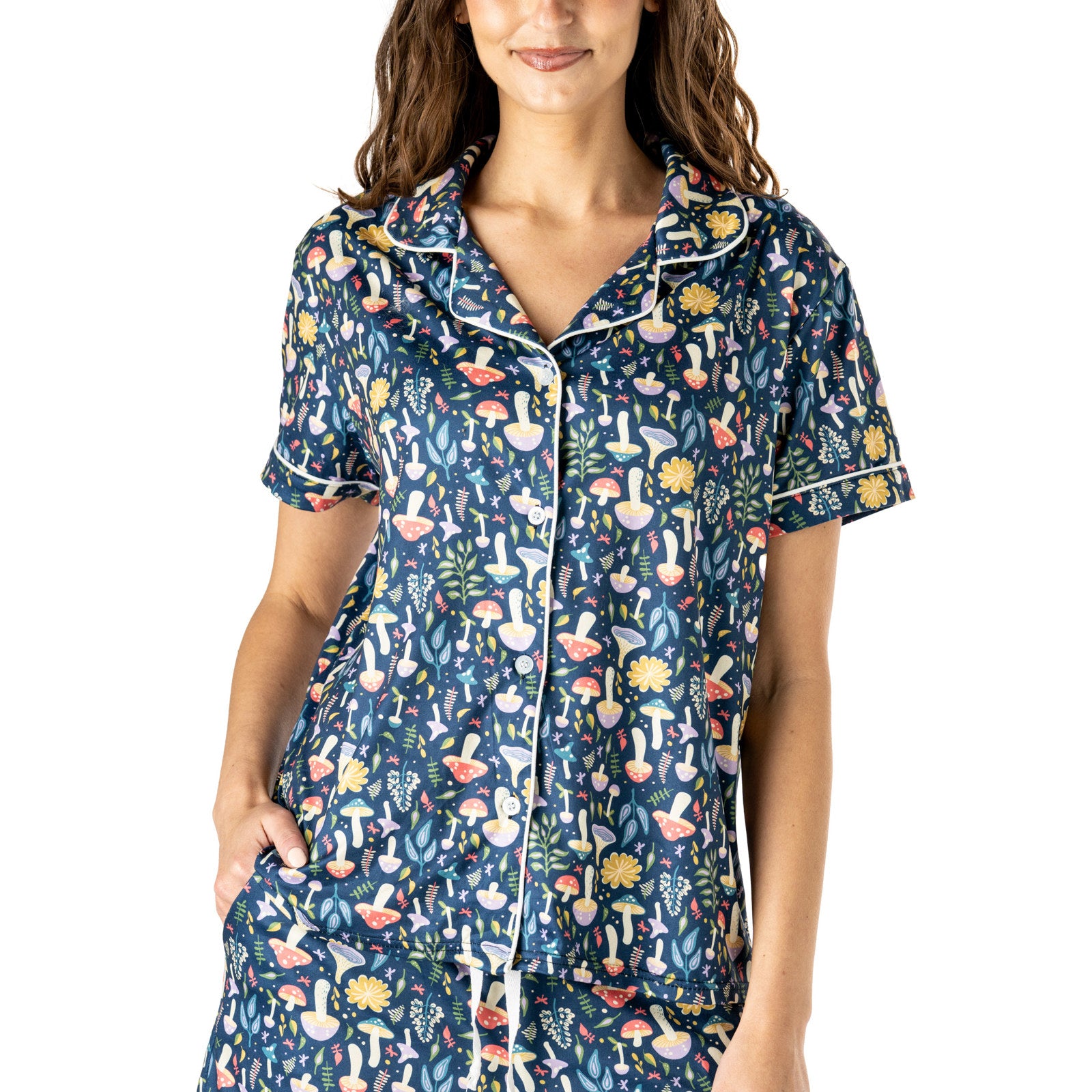 Hello Mello® Down to Earth Pajama Top-Pajamas-Hello Mello-Deja Nu Boutique, Women's Fashion Boutique in Lampasas, Texas