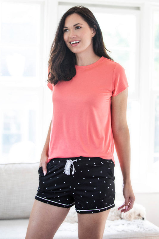 Hello Mello® Dream Tee in Coral-Tops-Hello Mello-Deja Nu Boutique, Women's Fashion Boutique in Lampasas, Texas